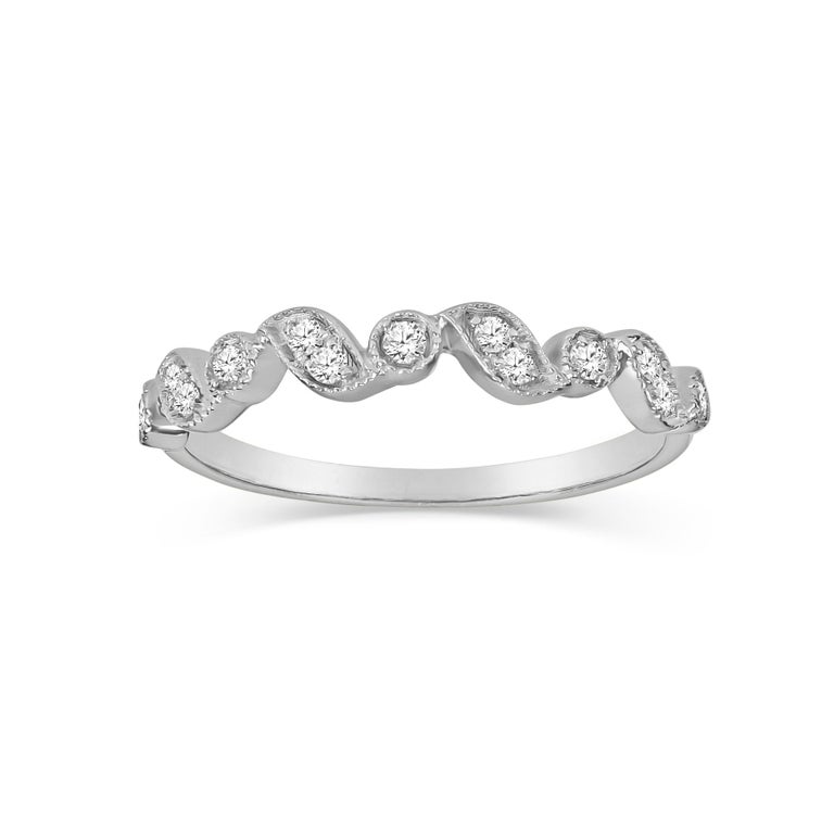 Arianna Jewels 14K Gold Diamond Stackable Ring in White, Yellow and ...