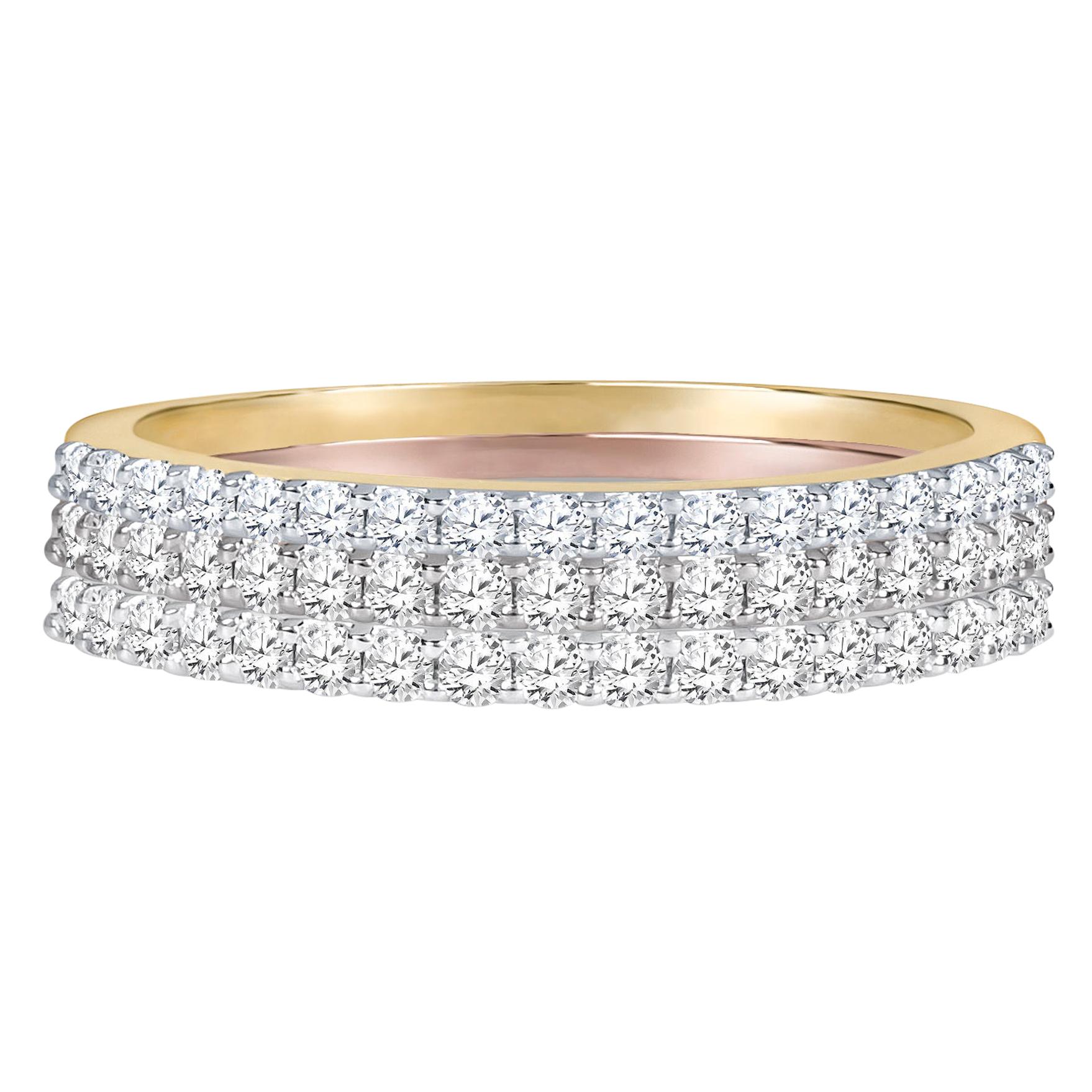 Arianna Jewels: Arianna Jewels, minimalistischer Stapelring mit Diamanten im Angebot