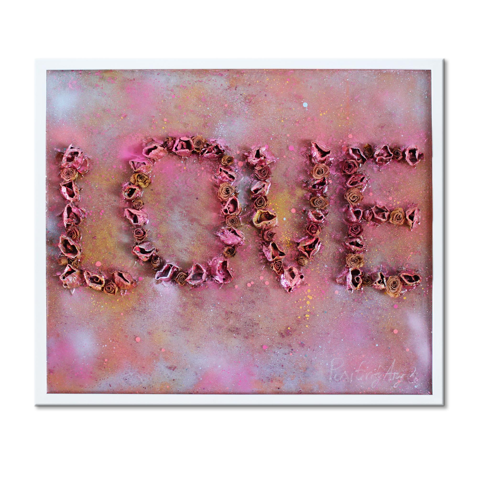 'Love 1.3' Mixed Media Framed Board by PositivityAry - Mixed Media Art by Arianna Tascione