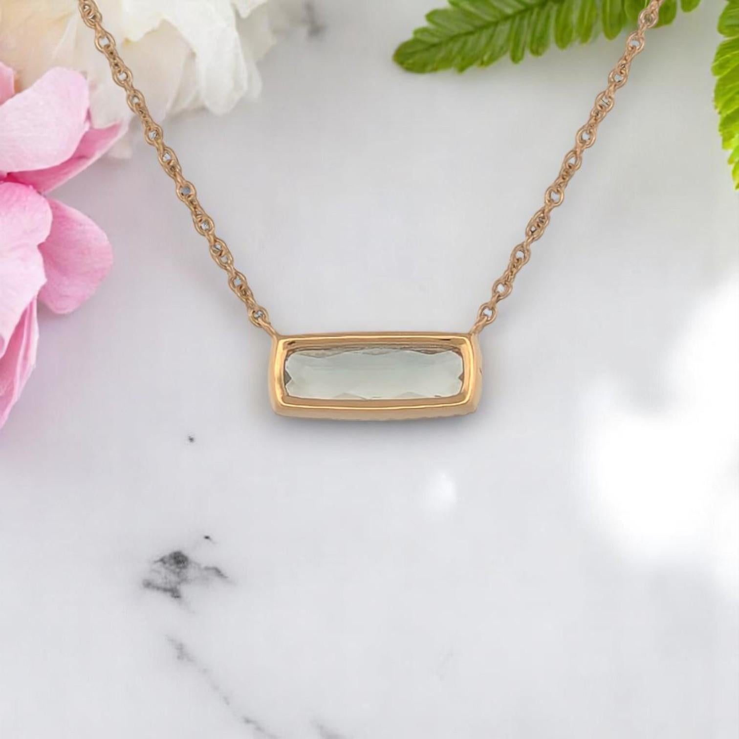 Collier d'améthyste vert menthe d'Arianwen, or jaune 18K avec 1,16ct d'améthyste Neuf - En vente à Greeneville, TN