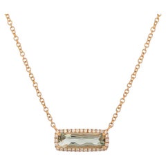 Arianwen Mint Green Amethyst Necklace, 18K Yellow Gold with 1.16ct Amethyst