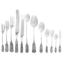 Arias, Peru Solid Sterling Silver Flatware Set-14 Place Setting for 12