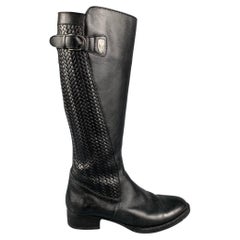 ARIAT Size 7.5 Black Leather Woven Boots