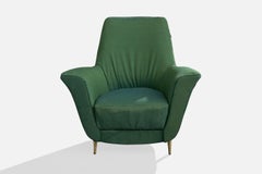 Ariberto Colombo, chaise longue, tissu, laiton, Italie, années 1950