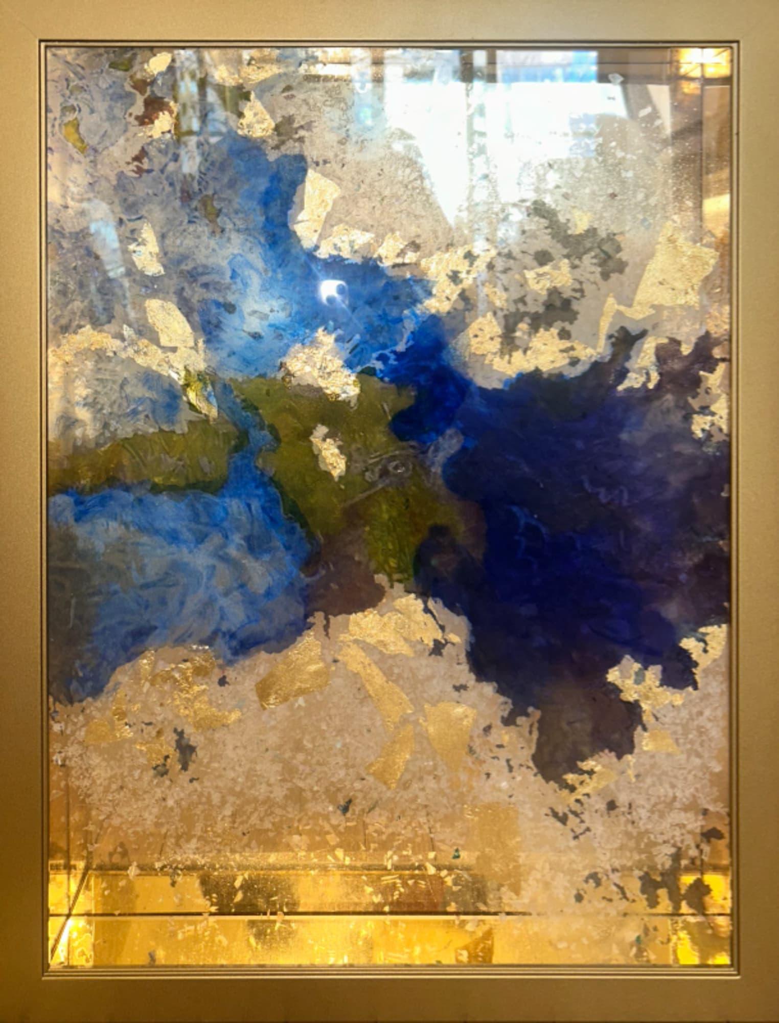 Koralle Misool - Blau – Mixed Media Art von Arica Hilton