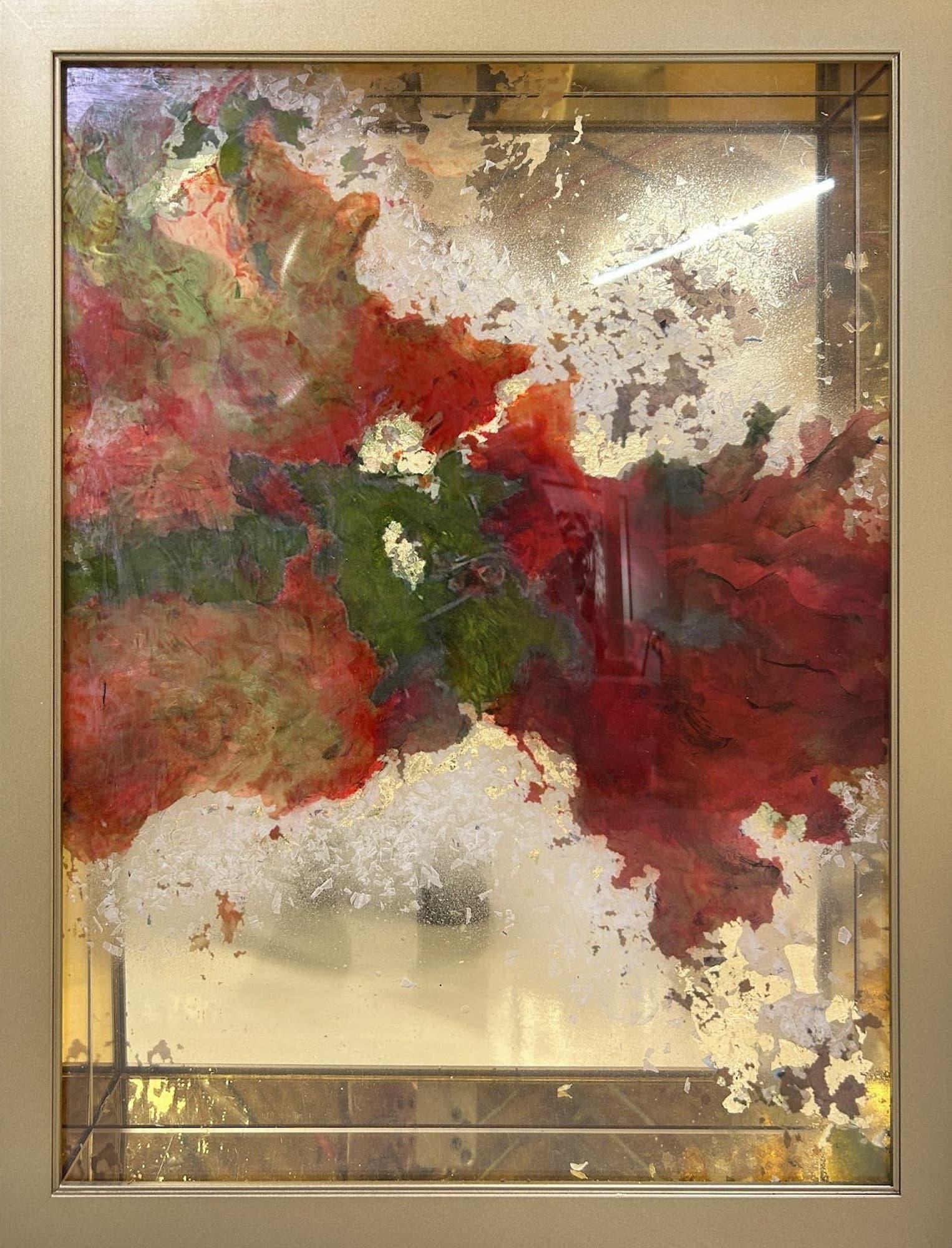 Arica Hilton Abstract Painting - Coral Misool - Red