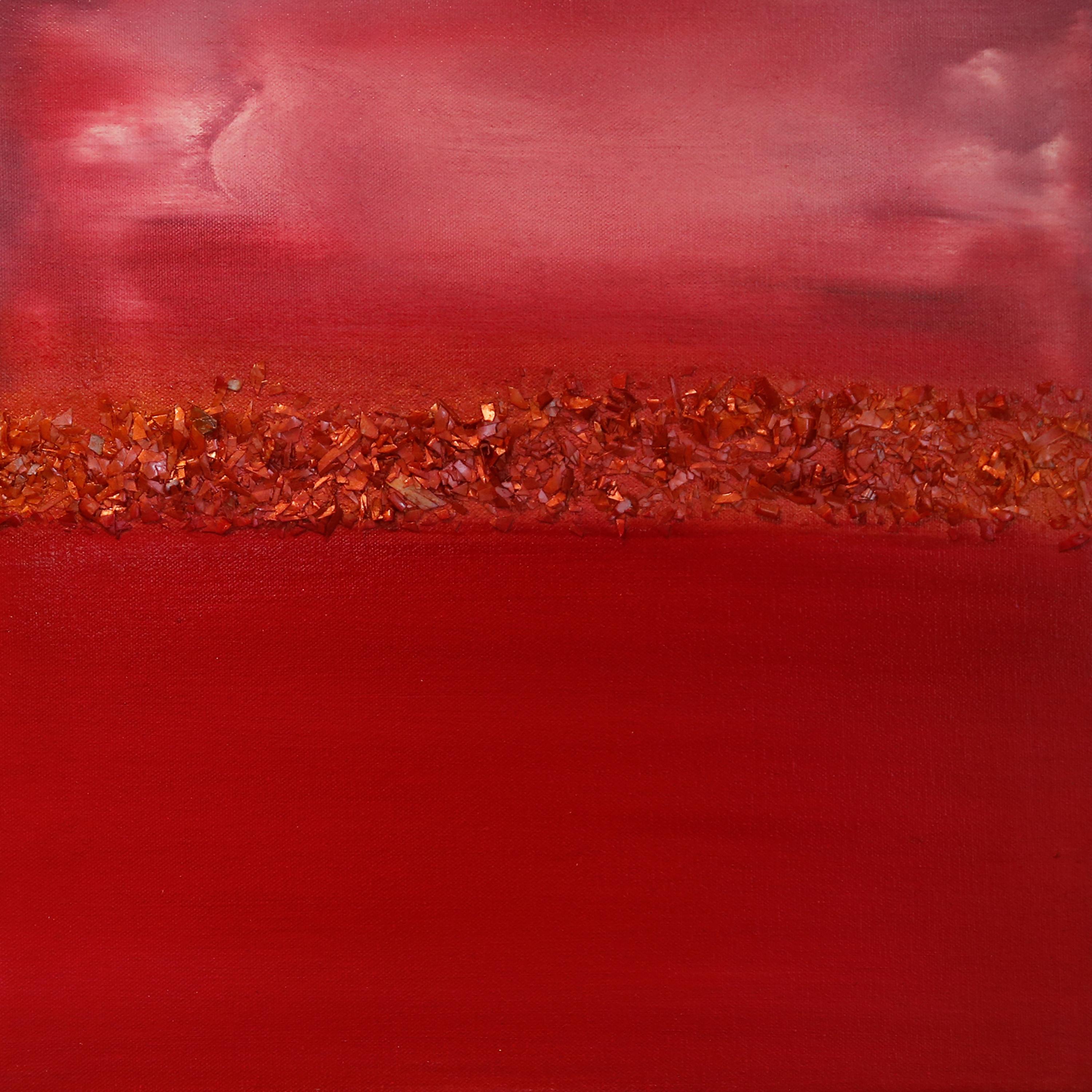 Abstract Painting di Arica Hilton - COLORE DEL SUONO - LAMPONE