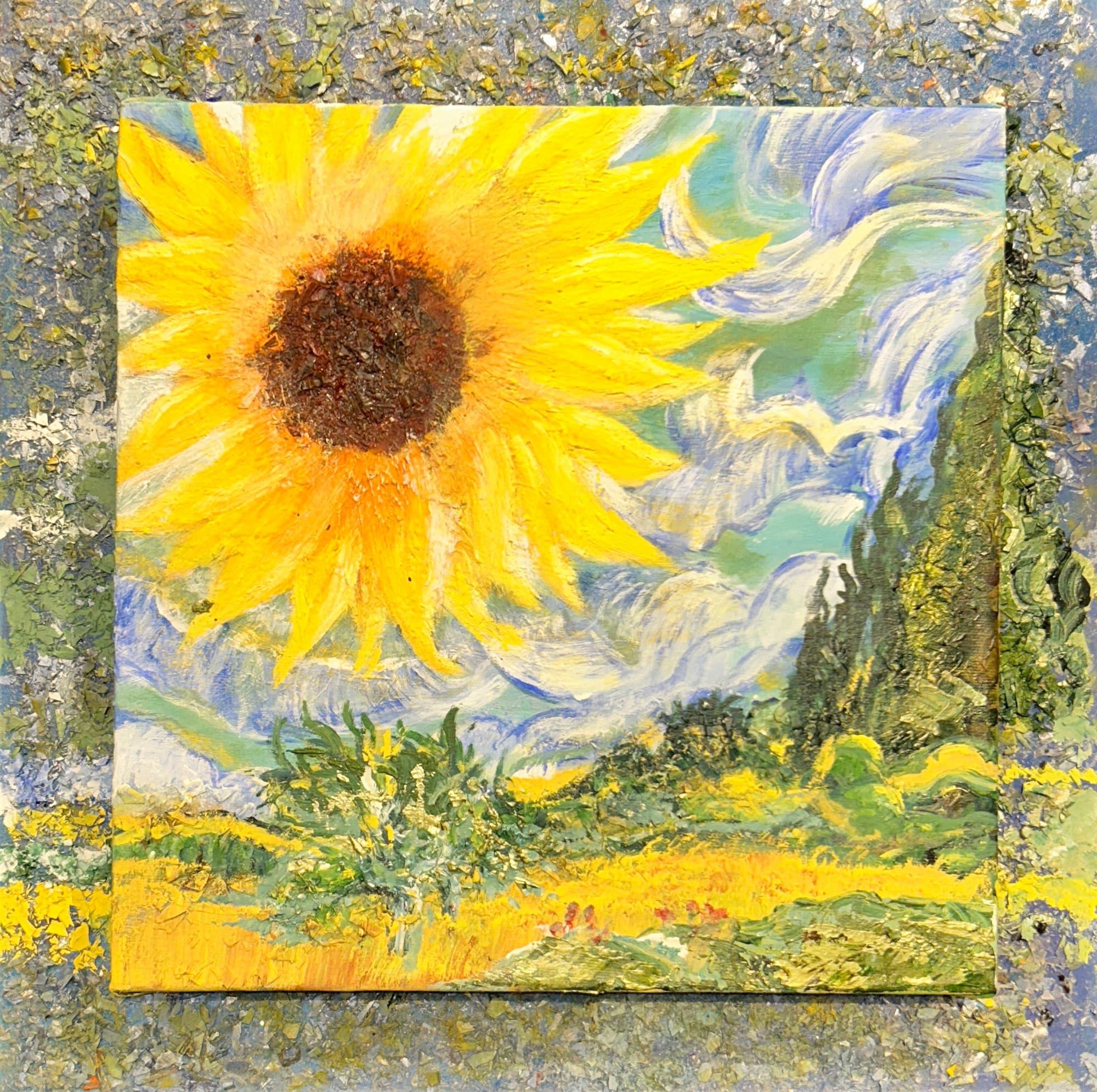 Arica Hilton Abstract Painting - Homage to Vincent