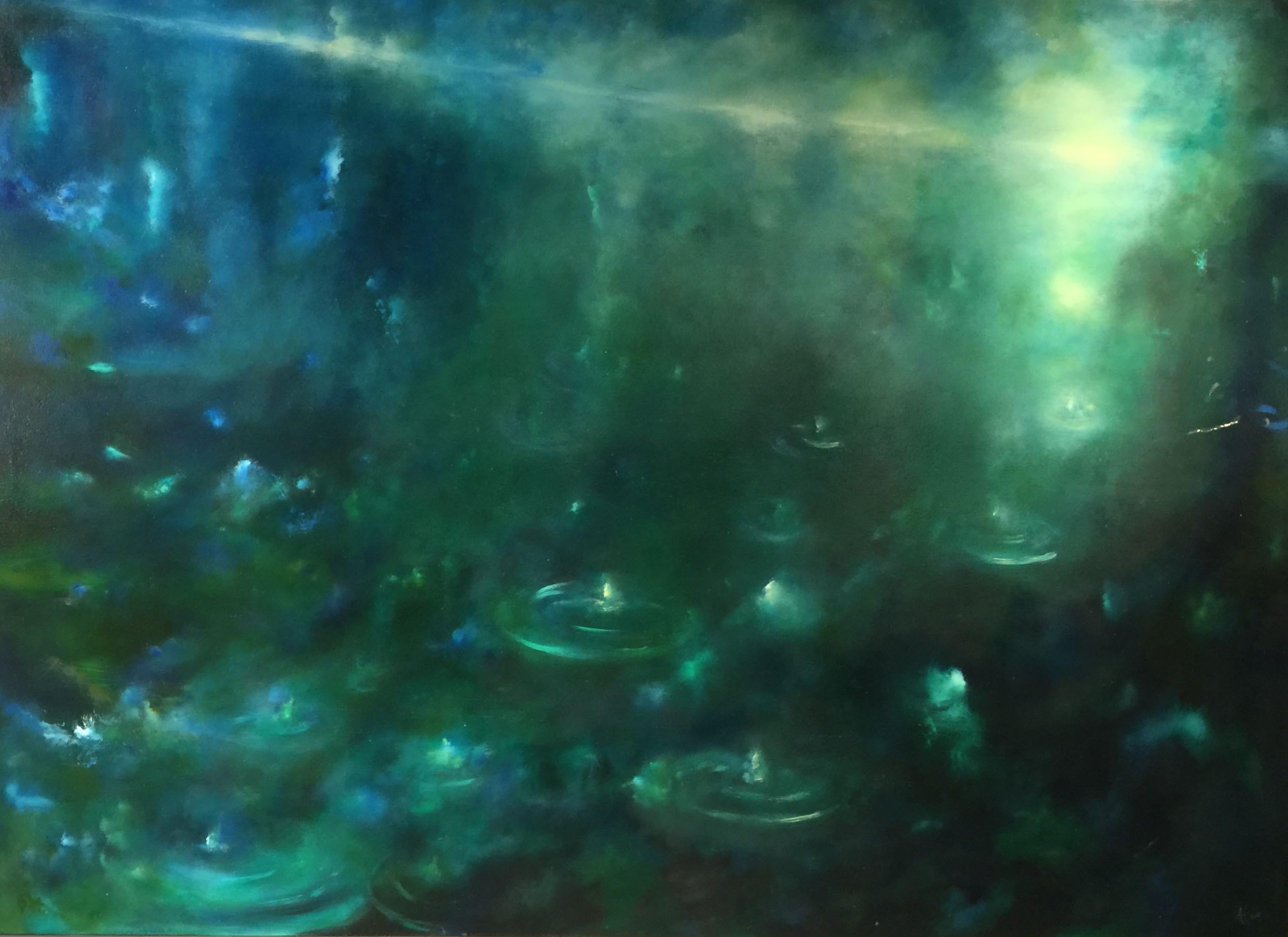 One Day Like Rain - Abstraktes Blau