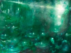 One Day Like Rain - Abstraktes Grün