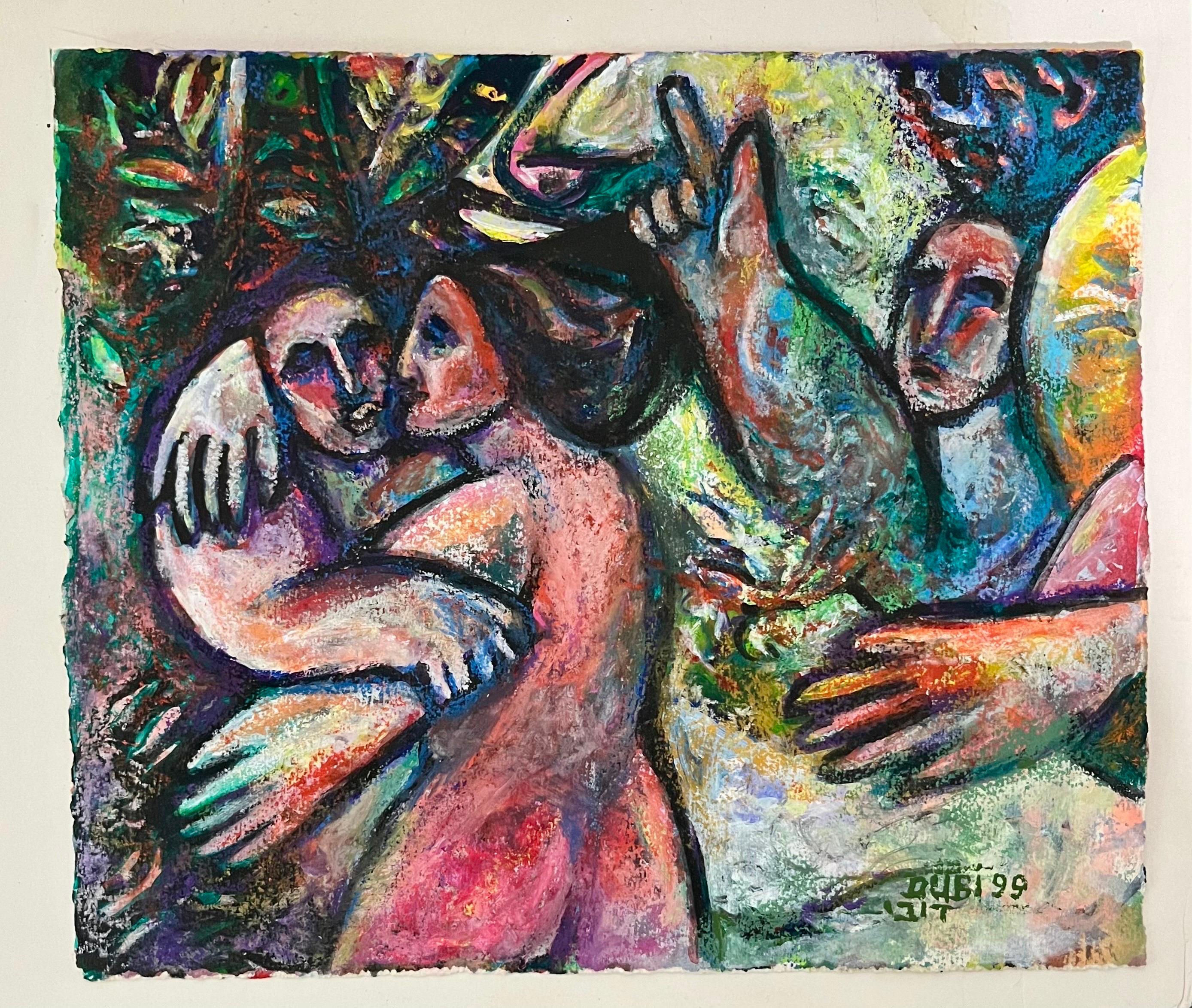 Israeli Judaica Original Painting 