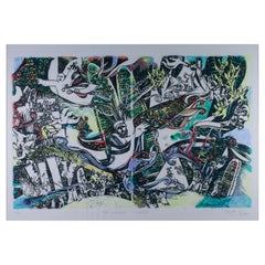 The Aris the Mission Moses Signed Contemporary Judaica Lithograph AP Framed