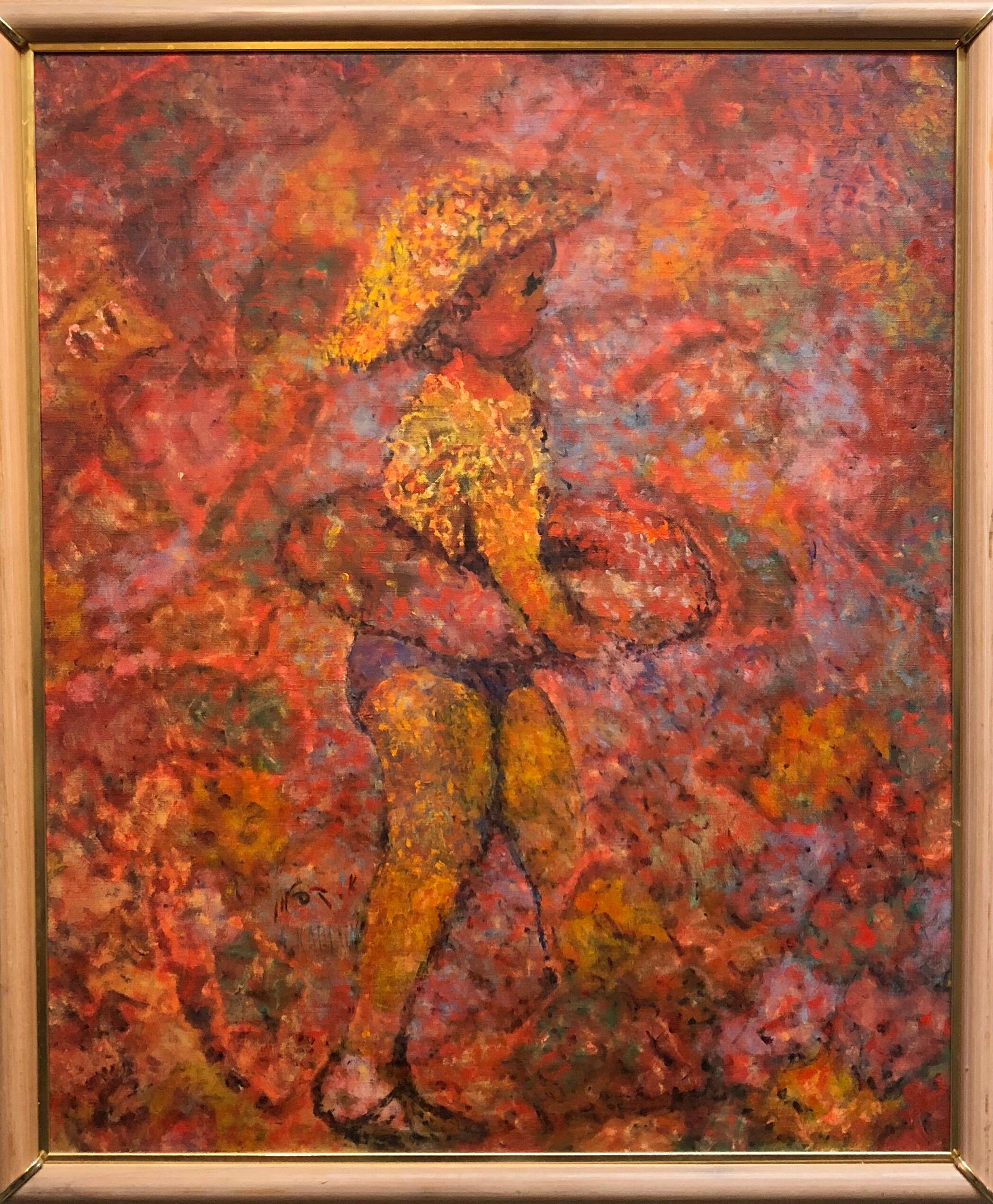 Shlomo Zafrir - Israeli Cubist Modernist Oil Painting 