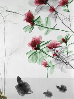 Turtles Trachycarpus Azalea Lambda Print on Dibond Photography X-Ray Nature 