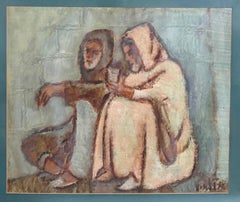 Hombres de Oriente Medio Pintura al óleo Modernista israelí austríaco Museo de Tel Aviv