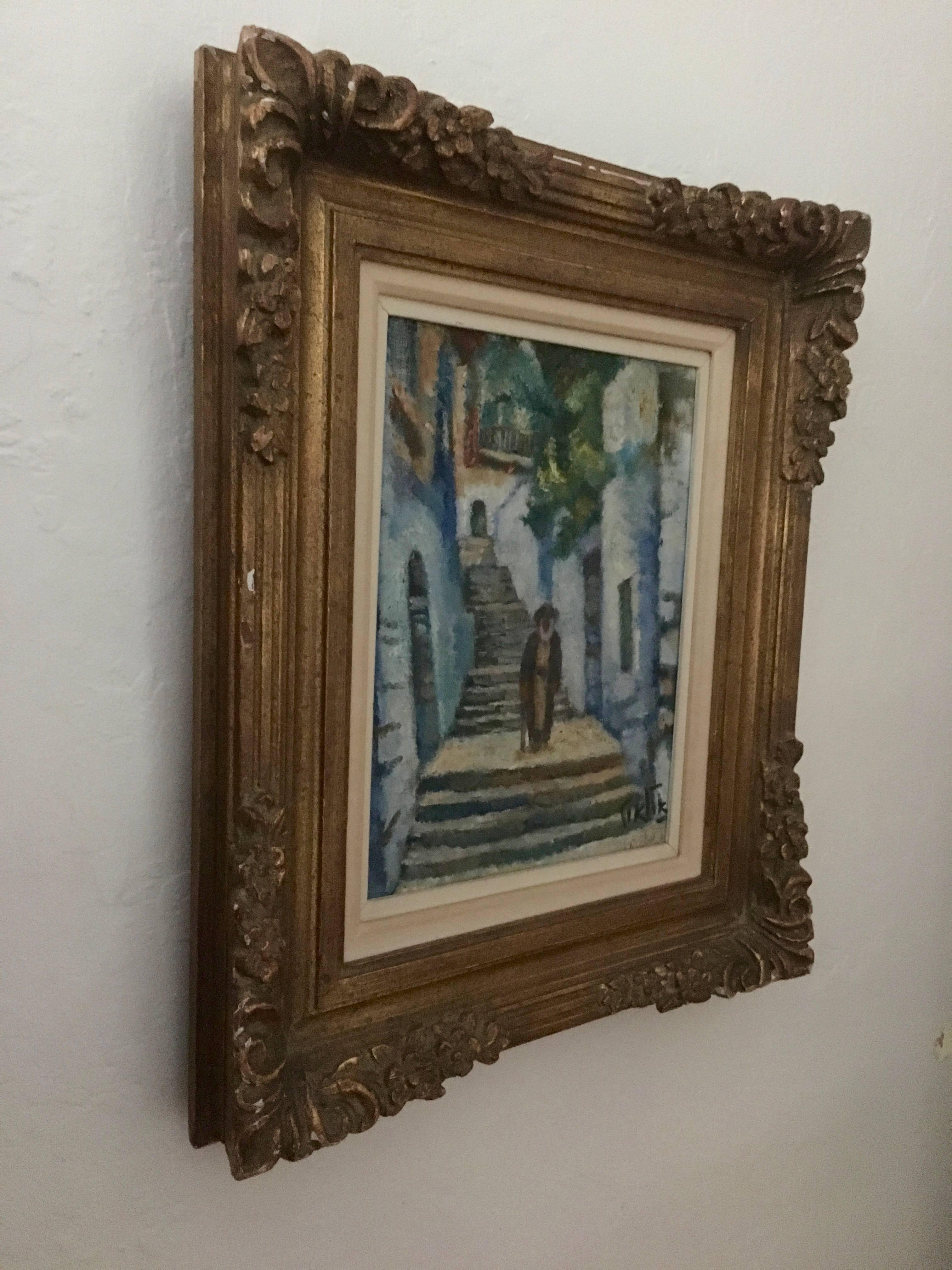 Rabbi in Jerusalem, Ölgemälde Österreichischer israelischer Modernist Tel Aviv Museum – Painting von Arieh Allweil