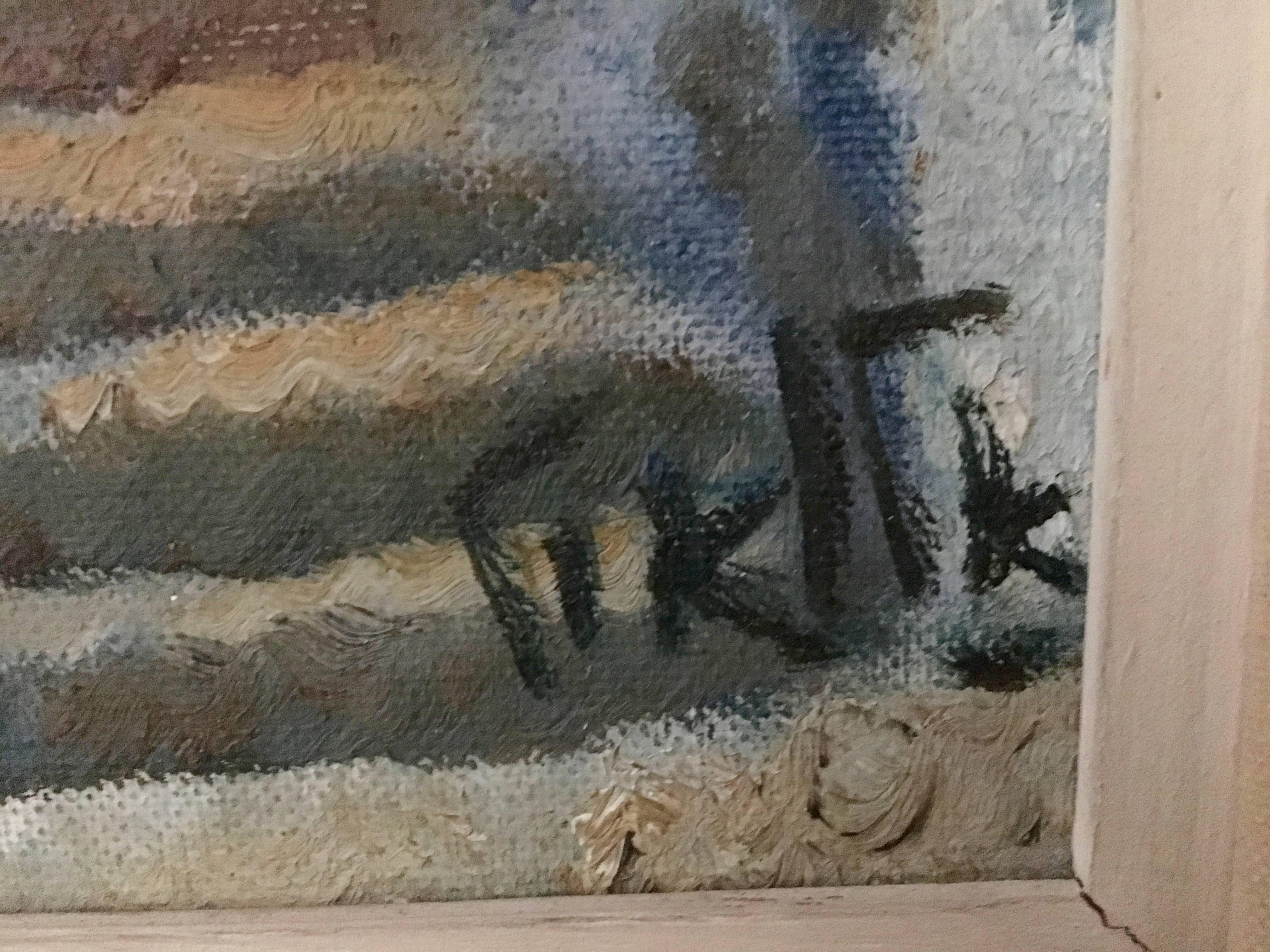 Rabbi in Jerusalem, Ölgemälde Österreichischer israelischer Modernist Tel Aviv Museum (Moderne), Painting, von Arieh Allweil