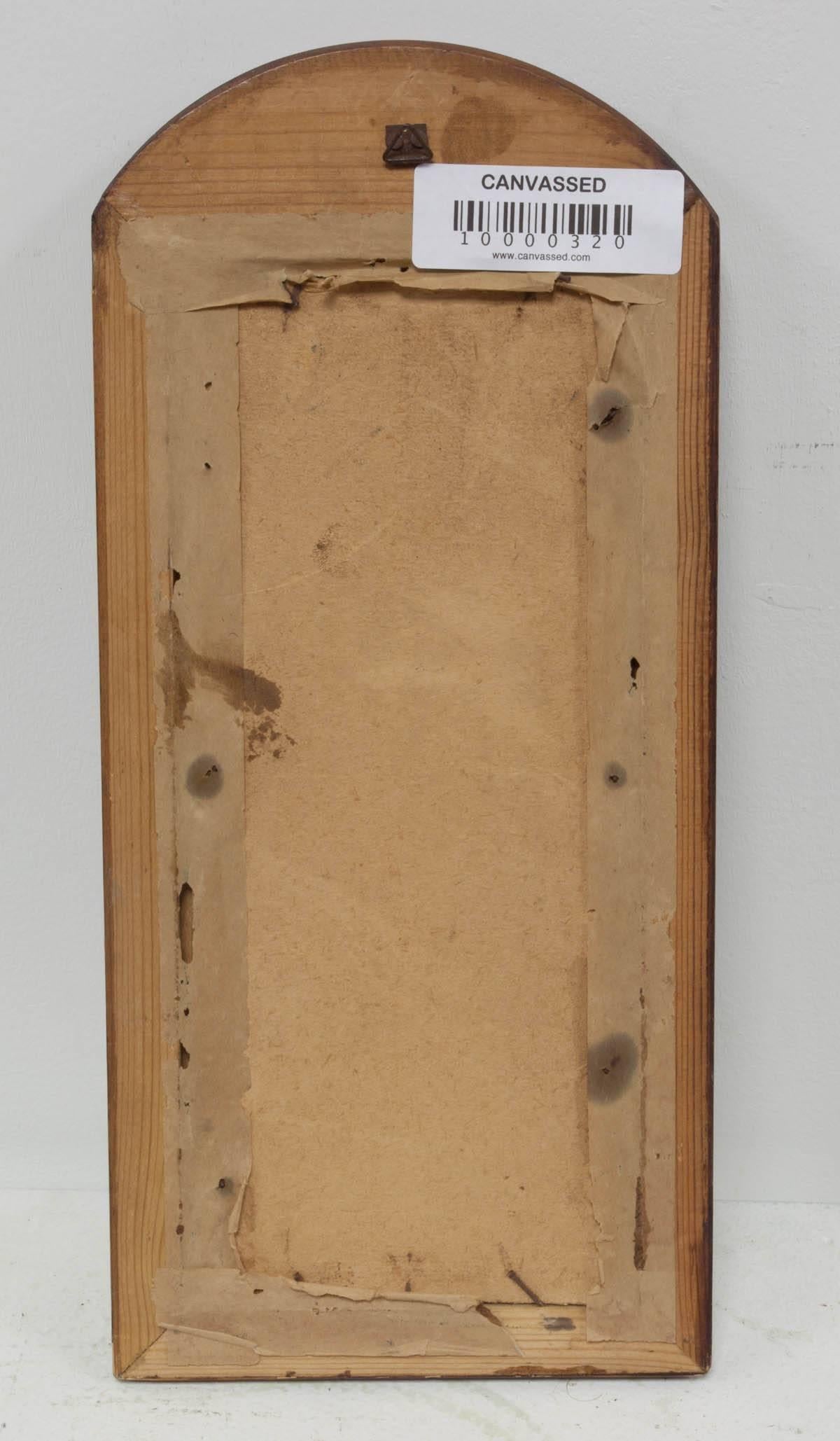 Rare plaque judaïque « Shtetl Cheder Boy » en cuivre repoussé des années 1940 - Marron Figurative Sculpture par Arieh Merzer