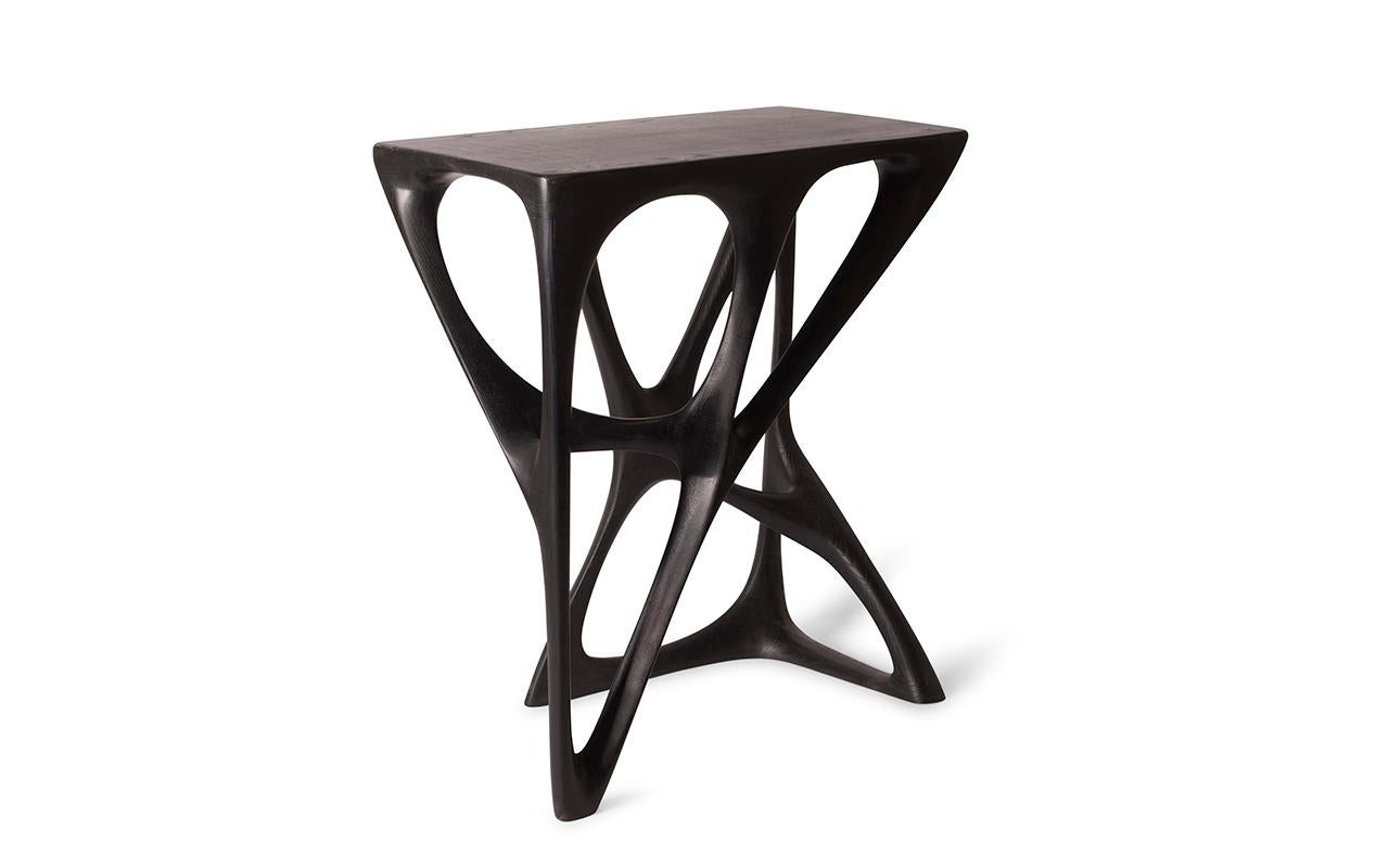 American Ariel Modern Bar Table in Ebony Stain on Solid Wood For Sale