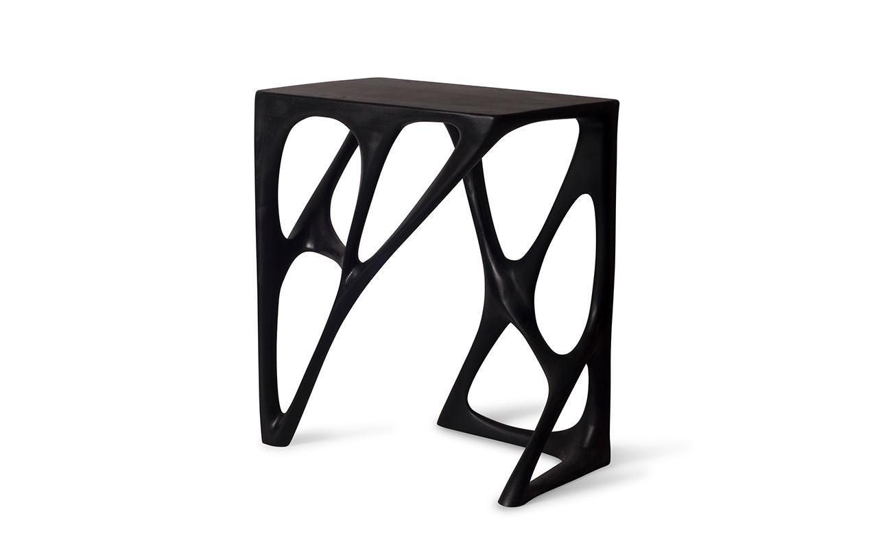 Contemporary Ariel Modern Bar Table in Ebony Stain on Solid Wood For Sale