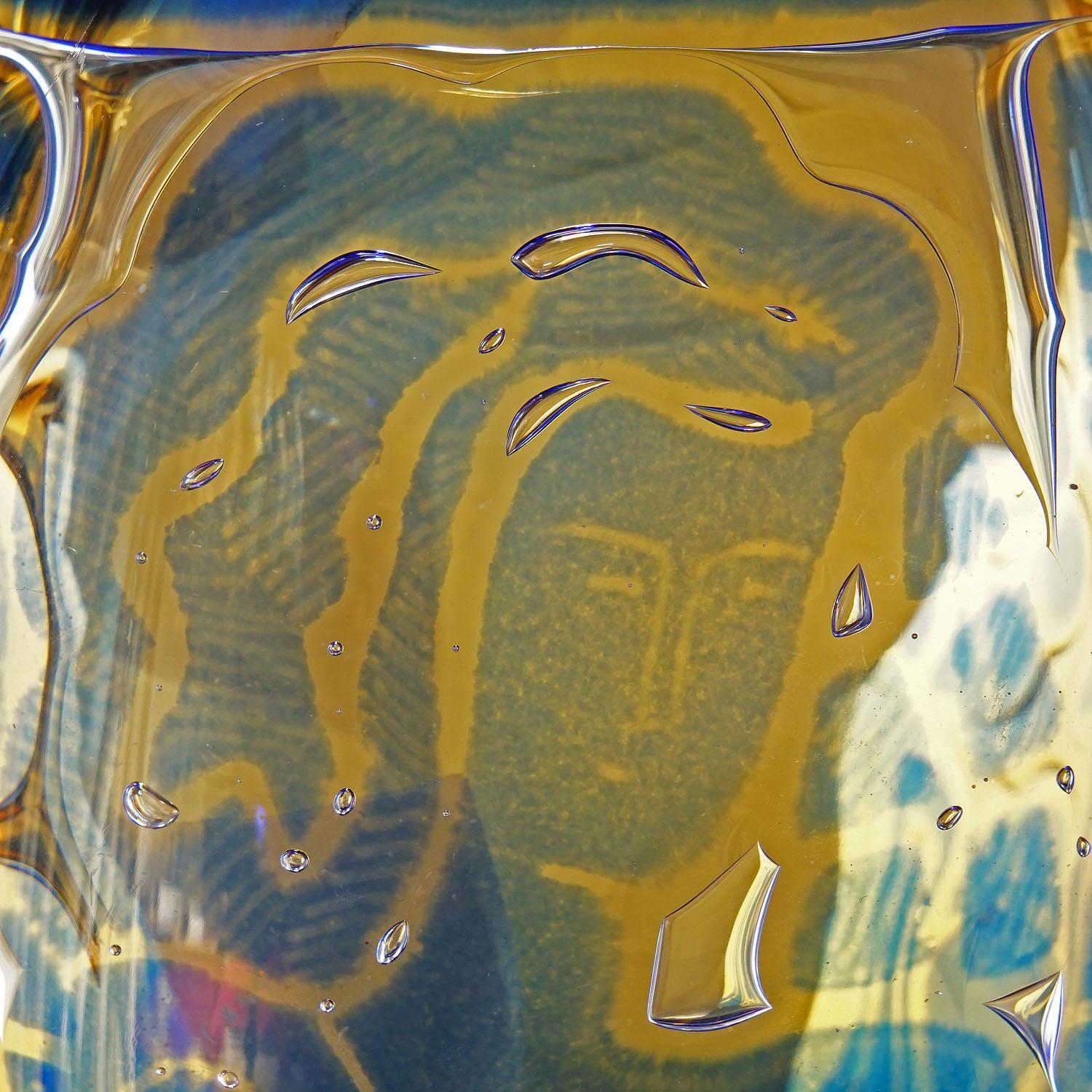 20th Century Ariel 'Gondoliere' Vase by Edvin Oehrstroem for Orrefors, Sweden, 1962 For Sale