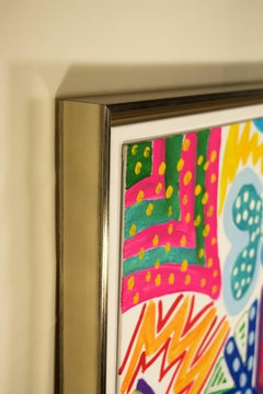 'Ari's Christmas Birthday' original abstract painting signed by Ariel McClearin