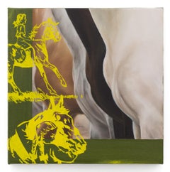 "Horses", Grazing in a Meadow, Contemporary Oil Painting on Canvas