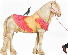 "The Path Is Made By Walking" Hyperrealistic Horse Acrylic on Canvas Painting