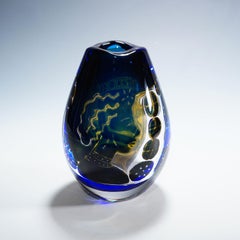 Vaso Ariel 'Ragazza e colomba' di Edvin Oehrstroem per Orrefors, Svezia 197