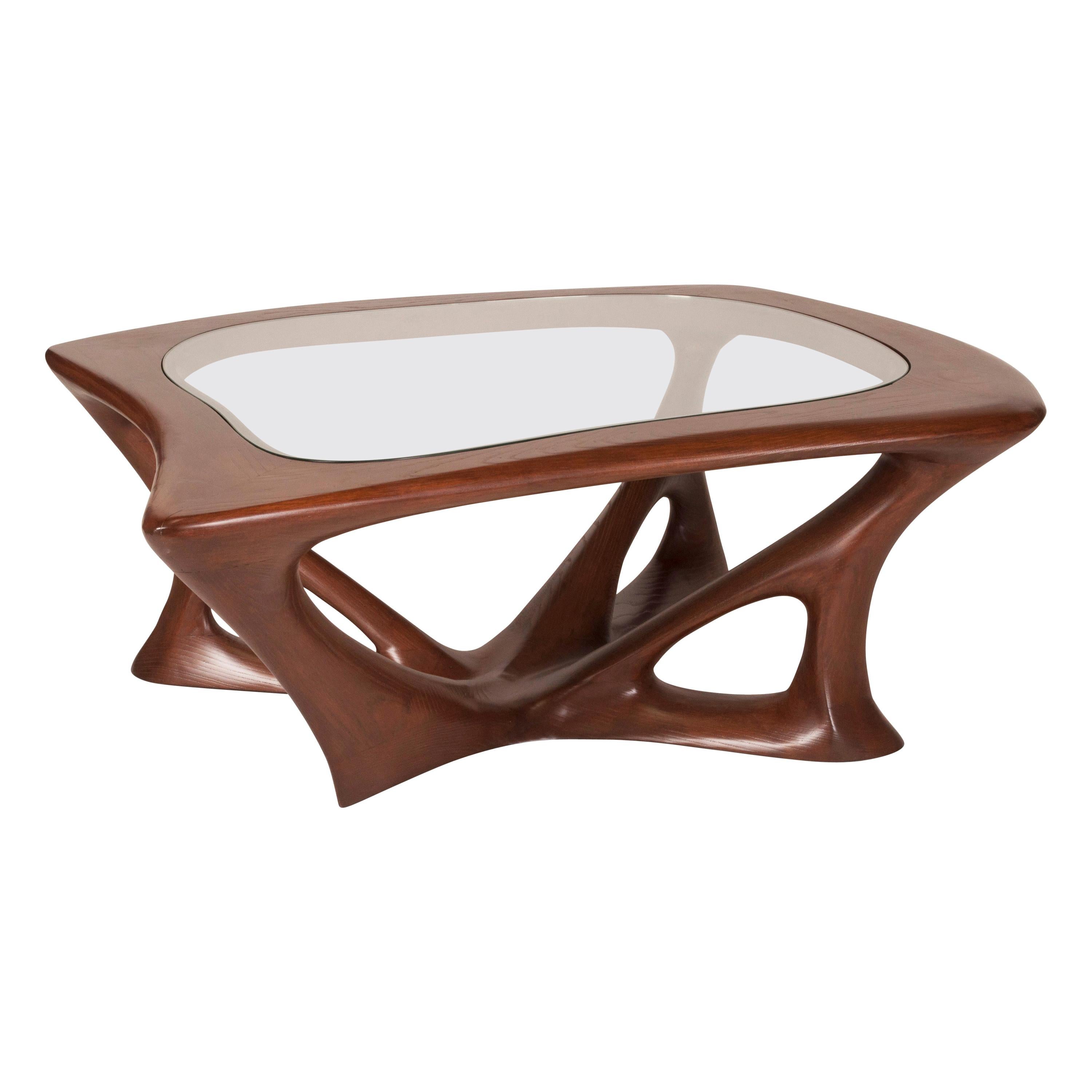 Ariella Coffee Table, Solid Wood, Walnut Stained