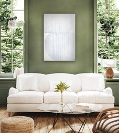 "Blue Shore, " Abstract Minimalistic Painting