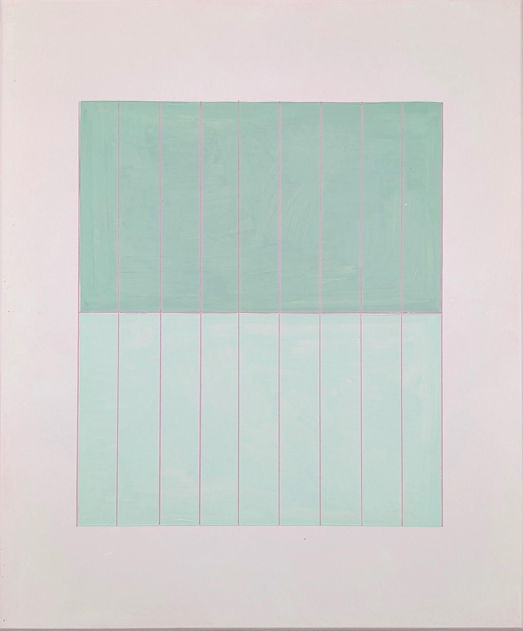Abstract Painting di Arielle Zamora - "Greene & Greene" 2025, Olio, acrilico, composto per giunzioni, cera a freddo su pannello