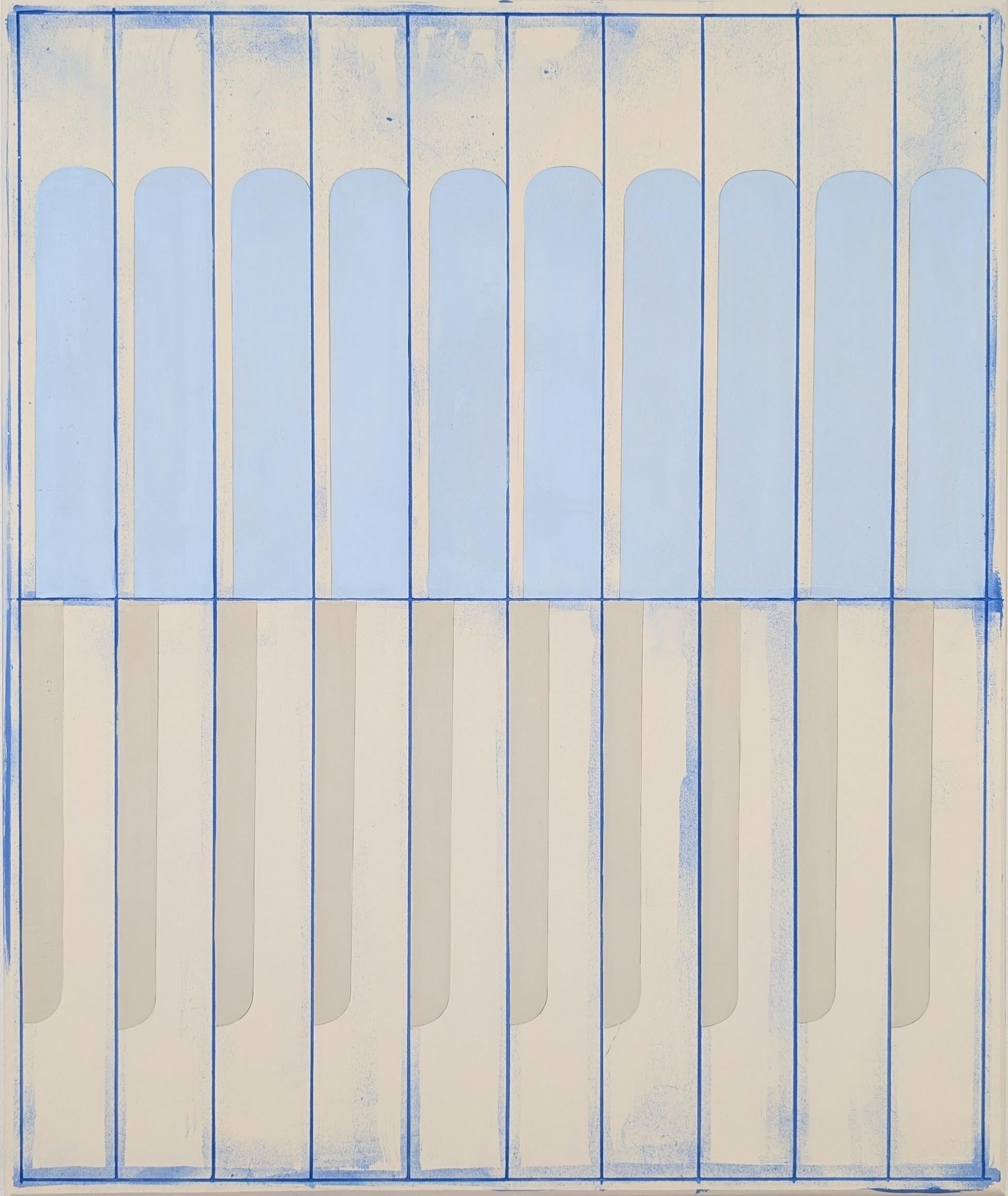 „Interlude I“ 2025, Öl, Acryl, Verbindungsmittel, Kaltwachs auf Tafel
