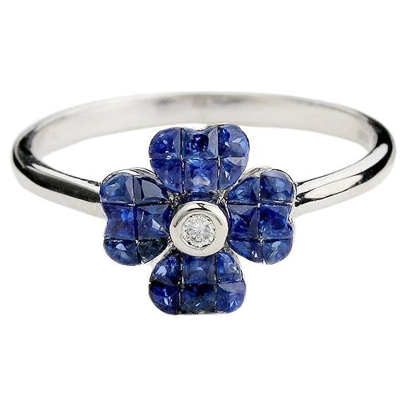 For Sale:  Aries Calm Sapphire Flower Ring