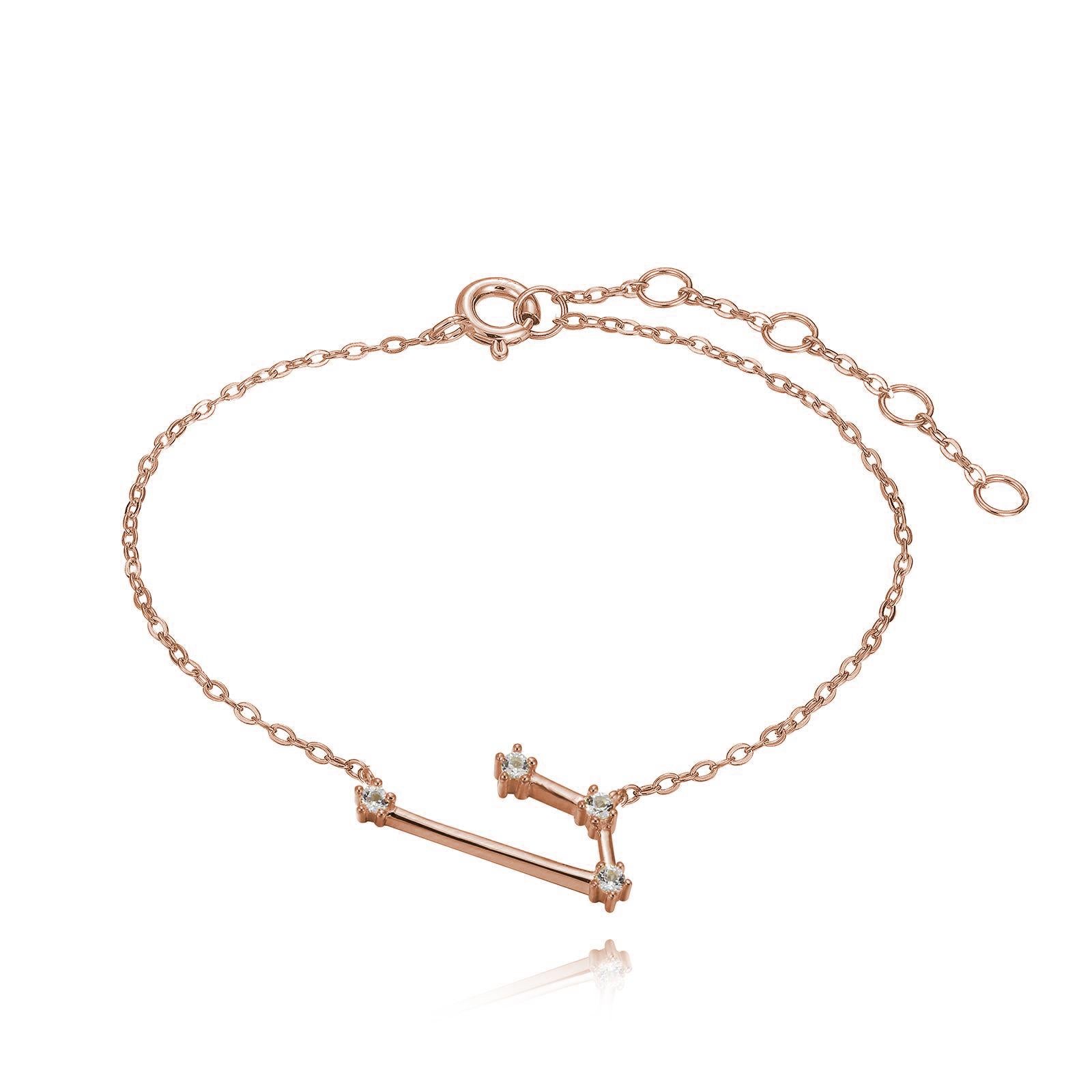 You are unique and your zodiac tells part of your story.  How your zodiac is displayed in the beautiful nighttime sky is what we want you to carry with you always. This aries constellation bracelet shares a part of your personality with us all  .925