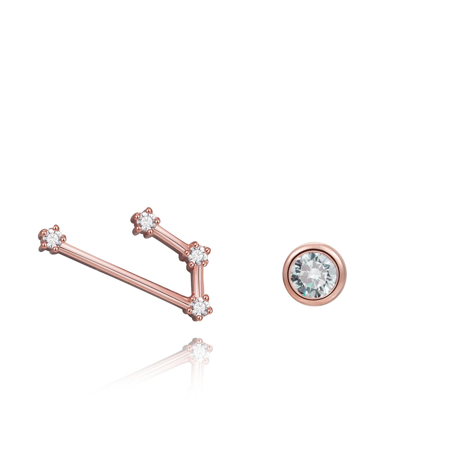 You are unique and your zodiac tells part of your story.  How your zodiac is displayed in the beautiful nighttime sky is what we want you to carry with you always. These aries constellation earrings share a part of your personality with us all. 