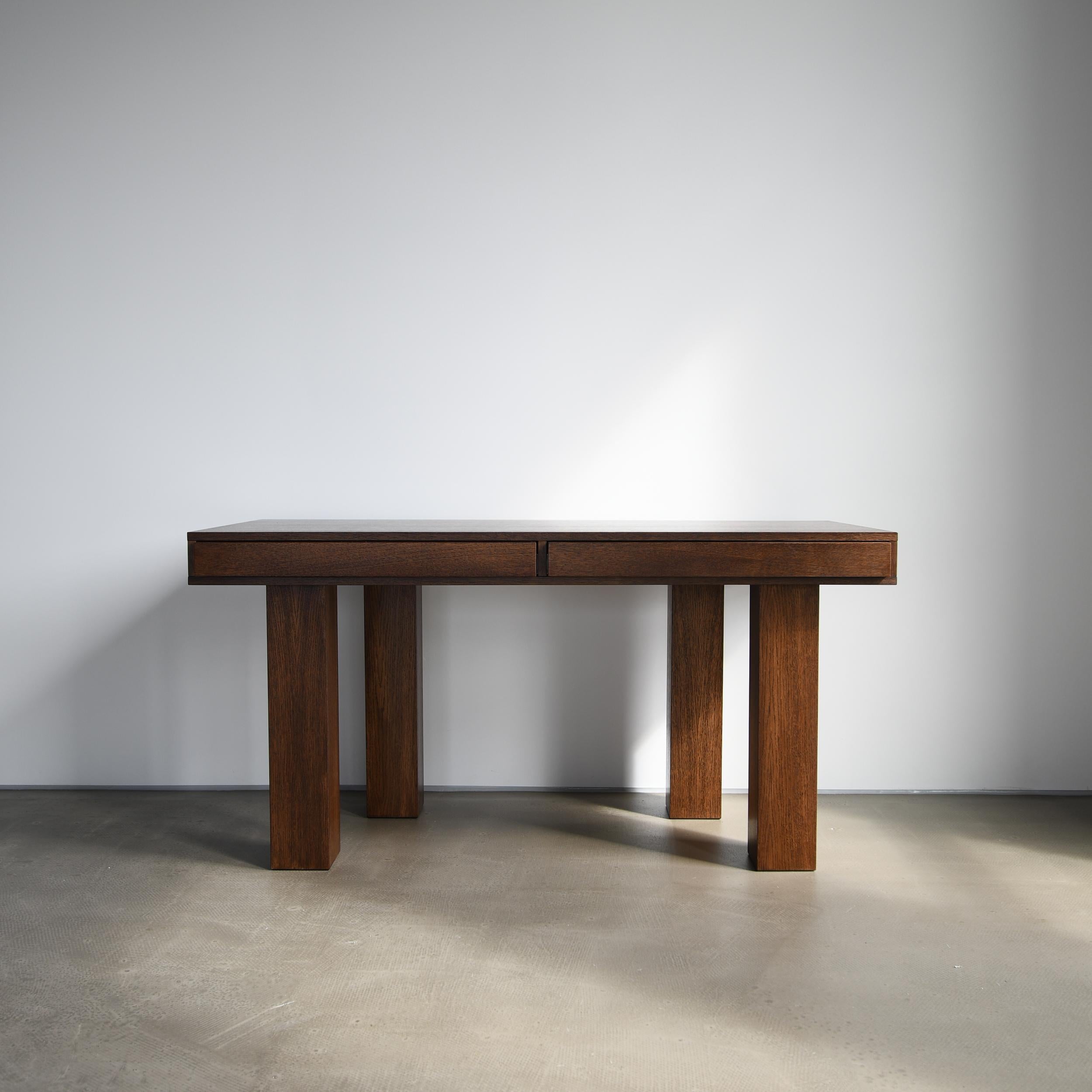 Aries Medium Desk by Pastform
Dimensions: D 65 x W 150 x H 76 cm.
Materials: Stained and varnished wood.

Available in different wood color finishes and combinations: Whiskey, Rum, Nobel, Natura, Brandy, BPA, and Schwarz. Available in three