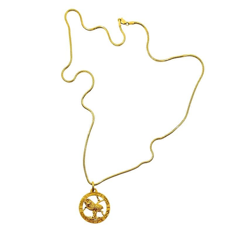 Pendentif Aris Or 18k Bijoux Zodiac 14k Collier Unisexe en vente