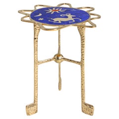Aries Side Table in Brass with Semi Precious Stones, Viya by Vikram Goyal