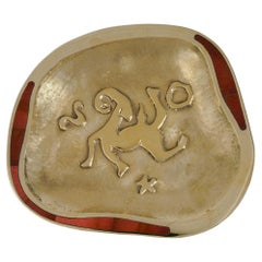 Aries Trinket Tray in Brass with Semi Precious, Viya by Vikram Goyal