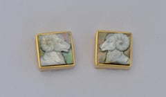 Aries zodiac in cameo mother of pearl