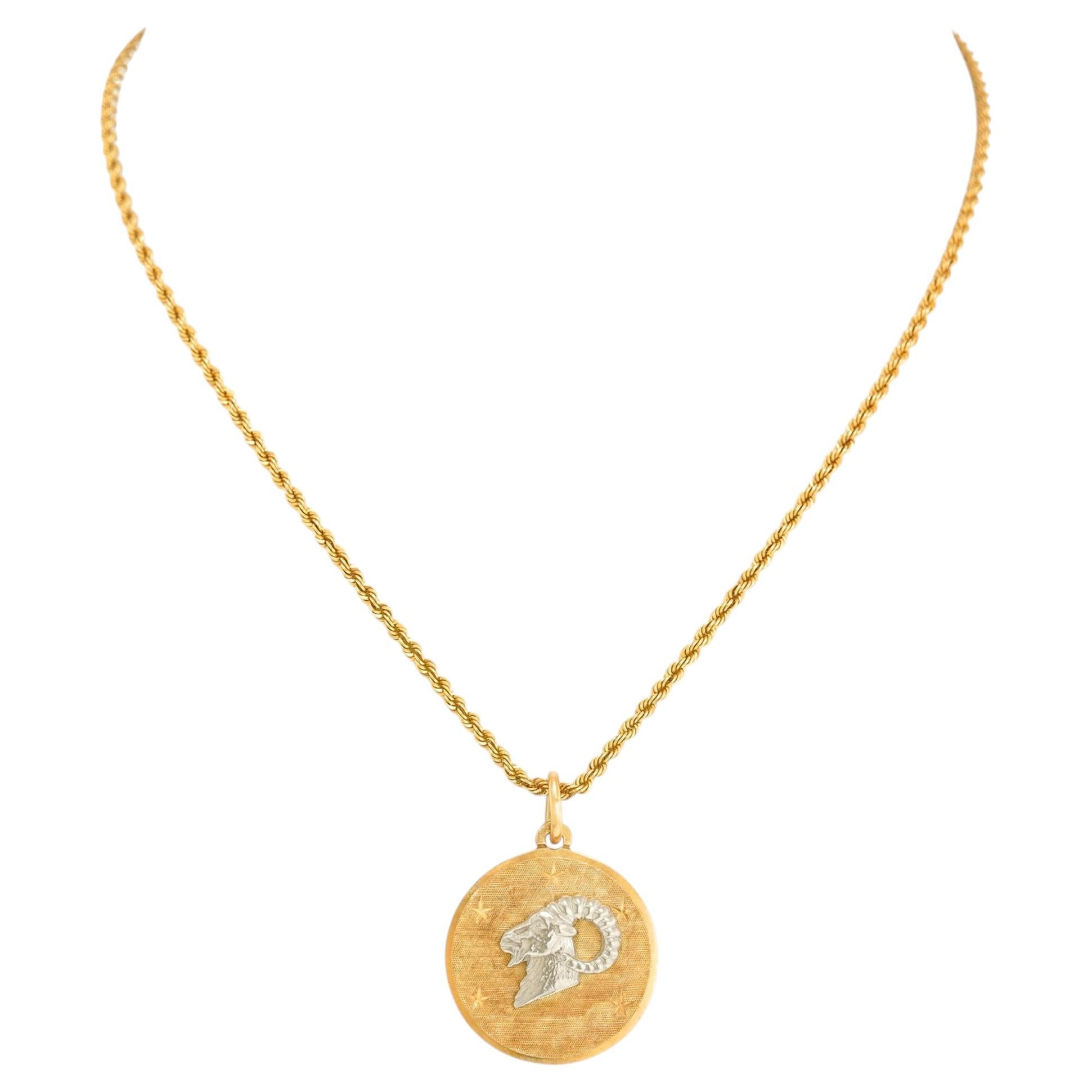 Aries Zodiac Pendant For Sale