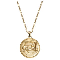 Aries Zodiac Pendant Necklace 18kt Fairmined Ecological Gold