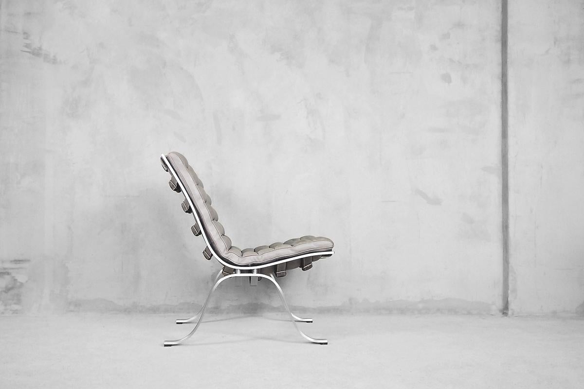 Ariet Leather Lounge Chair by Arne Norell for Norell Möbel AB, 1966 For Sale 10