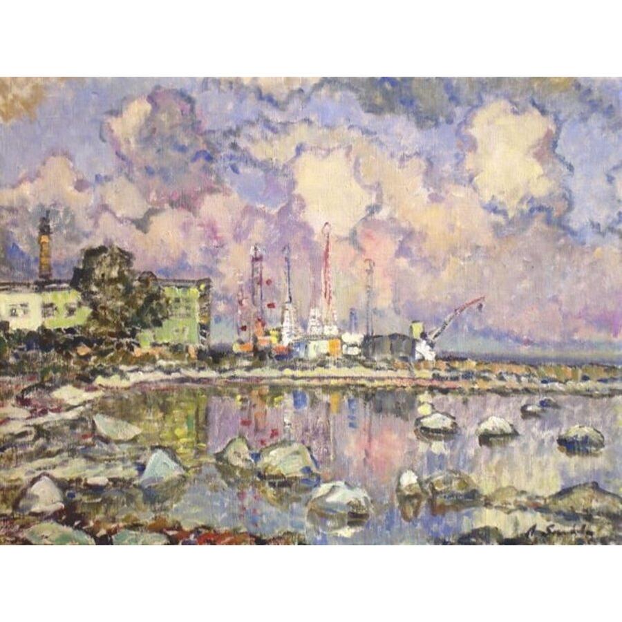 Engures Meereslandschaft. 1983, Öl auf Leinwand, 53x71 cm