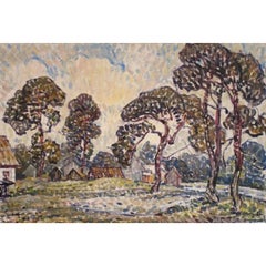 The pine trees. 1968, oil on canvas, 50 x 73 cm