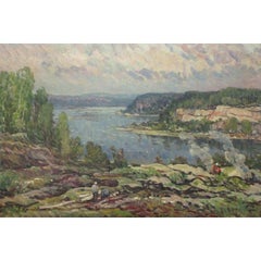 The river Daugava. 1961, oil on canvas, 49x73 cm