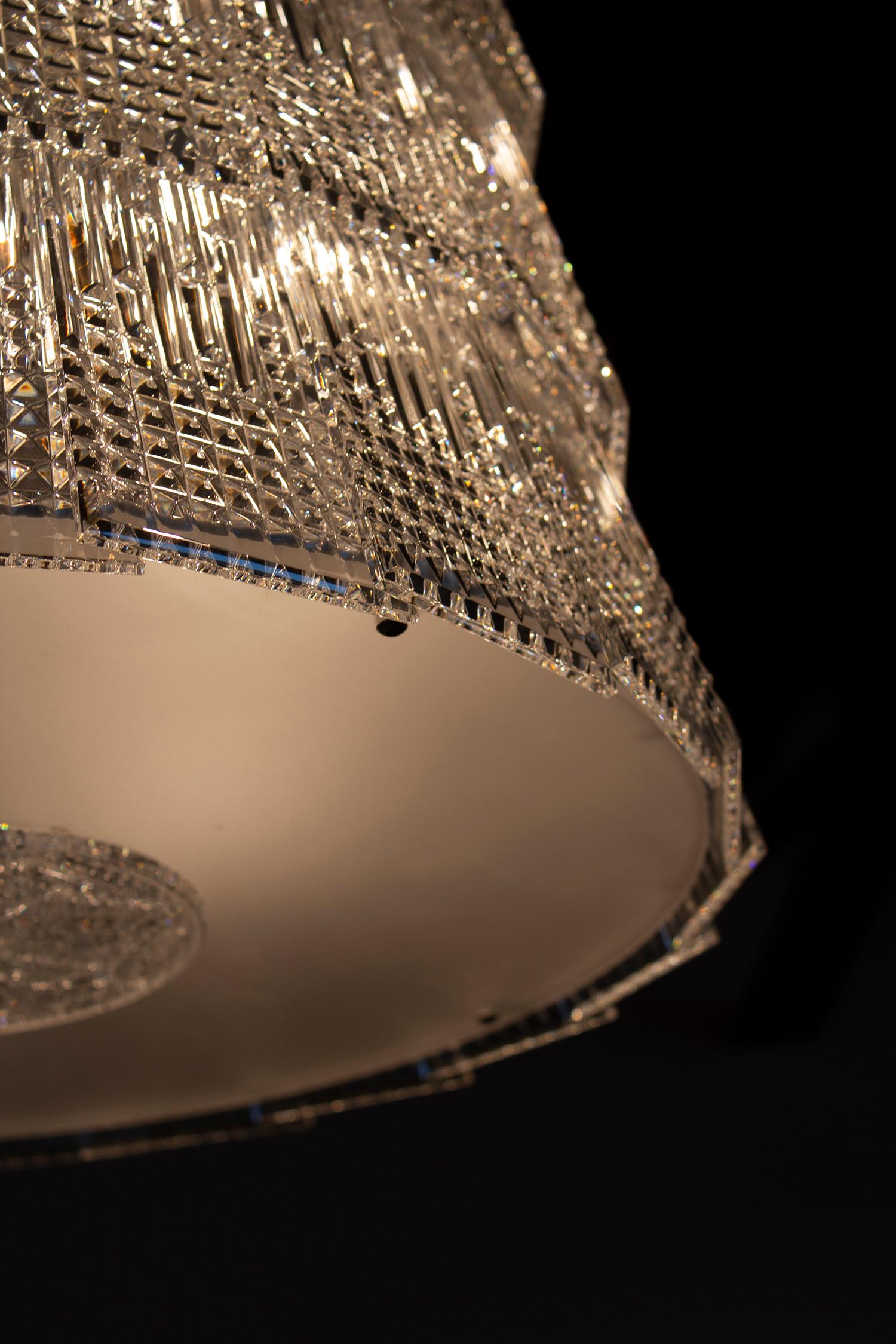 French Arik Levy for Baccarat Tuile de Cristal Chandelier