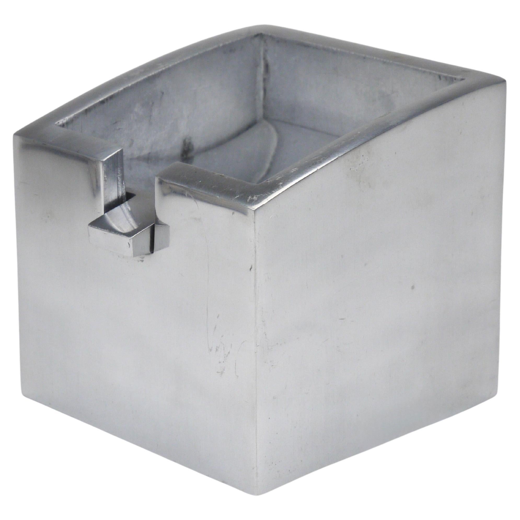 Arik Levy x Ligne Roset Quadratischer Aschenbecher "Smoke", Poliertes Aluminium, Frankreich, 2003