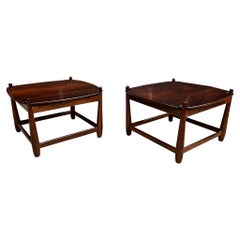 Tavolini "Arimelo" in palissandro brasiliano, Sergio Rodrigues, 1958